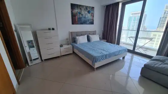 Bedroom furniture cleared from a Dubai Marina apartment